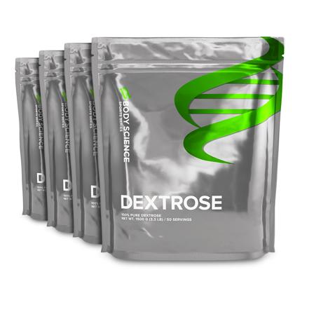 4 x Dextrose Body Science - 1500 gram, Kosttilskudd, Karbohydrater, Raske Karbohydrater