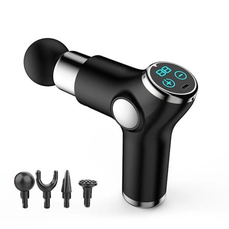 Mini LCD Elektrisk Massasjepistol Berøringsskjerm Muskelavslapning Smertelindring Massasjeapparat Rygg Nakke Dypvev Muskelmassasjeapparat~04752