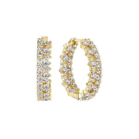 Sif Jakobs Jewellery Örhänge Livigno Creolo Örhängen Dam Vit LARGE