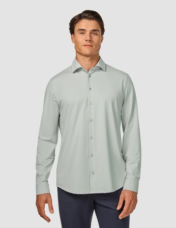 Shaping New Tomorrow - Travel shirt - Mint Grey - Regular Fit - Herr - Storlek XXXL