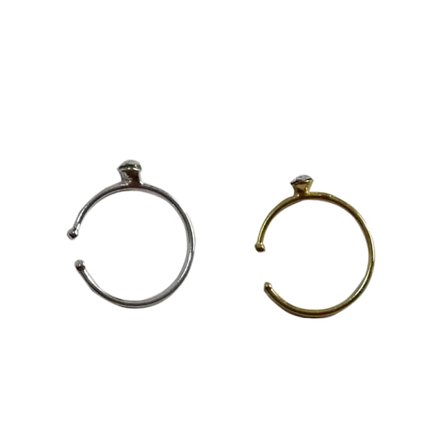 925 Sterling hopea kulta nenänappi luun muotoinen nenäkoru