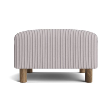 Toledo Pouf Hocker in Lincoln Hellgrau, moderner Cord-Stil, bequeme Polsterung, ideal als Fußablage oder Sitzplatz für Ihr Wohnzimmer, 45cm.
