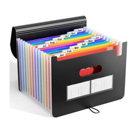 Sader A4 / Dokumentmapp / Pappersförvaring 12 Fack - Dokumentförvaring A4 Organizer Expanderbar Dokumentmapp