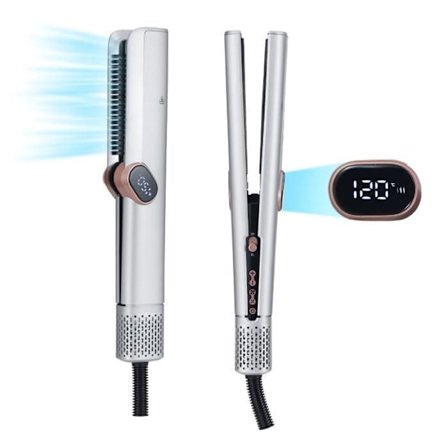 SENYA Kuivaava Suoristusrauta hopea Wet & Dry 2-in-1 Hair Fusion – Suoristusrauta ja Kuivain Lämmin Ilma, Säädettävä Lämpötila ja Nopeus