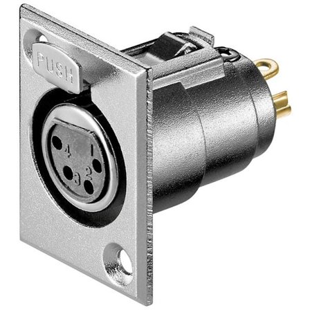 Infällt mikrofonuttag, 4 Pin