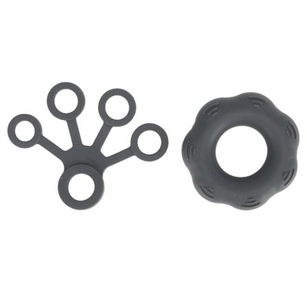 Håndgrep Styrke Treningssett Stressavlastning Silikon Håndgrep Trener Fingerøvelser for Daglig Trening Klatring Grå