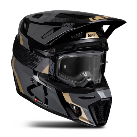 Leatt Moto 8.5 V25 MX Helmet Kit with Goggles Black L