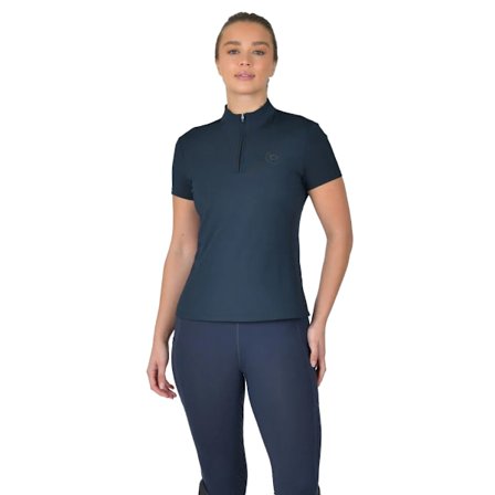 Dublin Dam/Dam Quarter Zip Kortärmad Ridtopp 8 UK