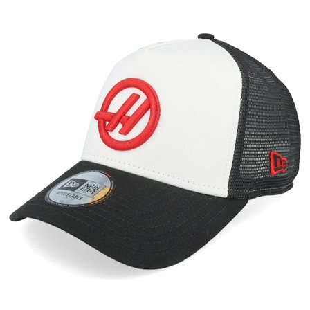 New Era - Motor Branco trucker Boné - Haas F1 Team E-frame White/Black Trucker @ Hatstore