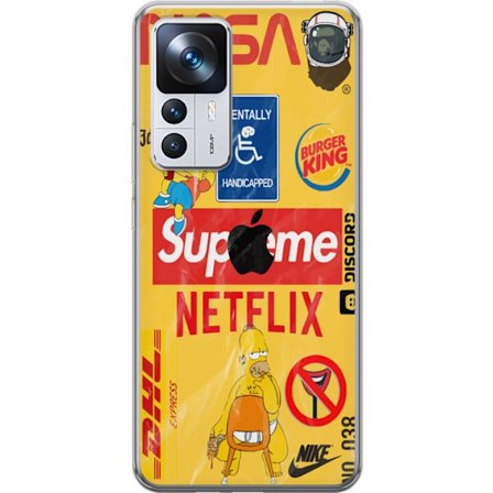 Kompatibelt Mobildeksel til Xiaomi Xiaomi 12T Retro NASA kollasje med popkulturelle elementer, humoristisk design med satirisk gatekonst følelse, far