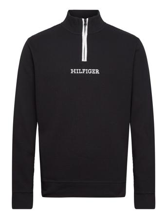 Half Zip Sweat Sweat-shirt Genser Svart Tommy Hilfiger*Betinget Tilbud