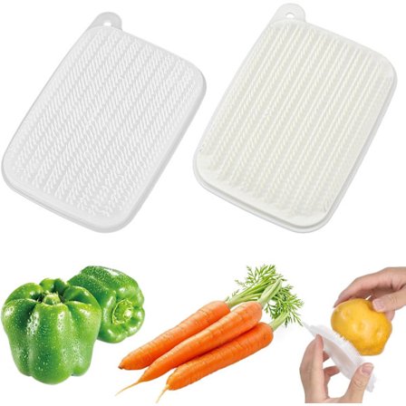 2 stk. grønnsaksbørste for frukt, potetskrubber med myk bust for poteter, gulrøtter, lotusrot, grønnsaks- og fruktvasker for mat