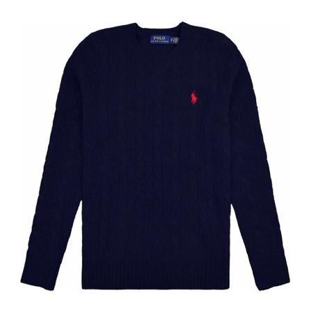 Ralph Lauren, Round-neck Knitwear Blauw, Dames, Maat:S