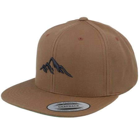 Wild Spirit - Brun snapback Caps - Mountain 3d Black/Tan Brown Snapback @ Hatstore