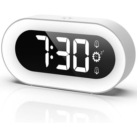Digitalt vækkeur, vækkeur med lys, LED nattelys alarm