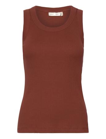Dagnaiw Tank T-shirts & Tops Sleeveless Brun InWear*Betinget Tilbud