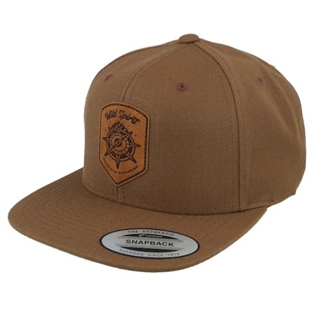 Wild Spirit - Marron snapback Casquette - Compass Shield Brown Patch Tan Snapback @ Hatstore