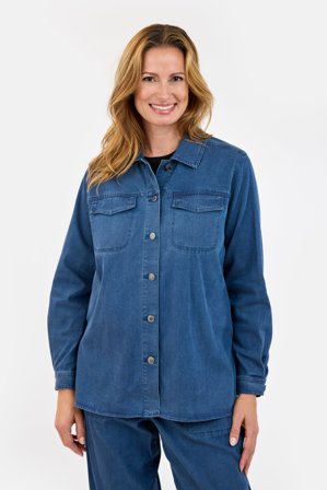 SIGNATURE - Let Jakke - Denim Blå