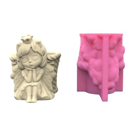 Blomkruka Form Betong Cement 3D Angel Girl Mould Molds Mould Epoxihartsform