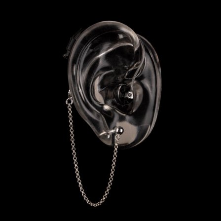 Silver safety chain short