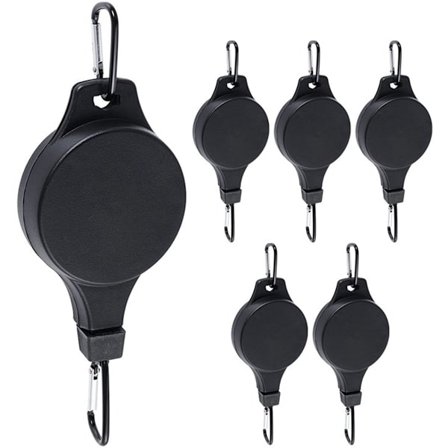 Justerbar Växthängare med Hjul - 5-Delad Teleskopisk Krok för Utomhusväxter - Kompatibel med de Flesta Krukor - Svart