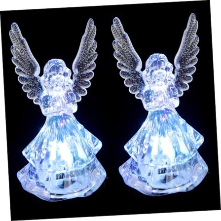 nattlys juledekor krystall engel figur mini nattbordslampe engel skytsengel baby akryl