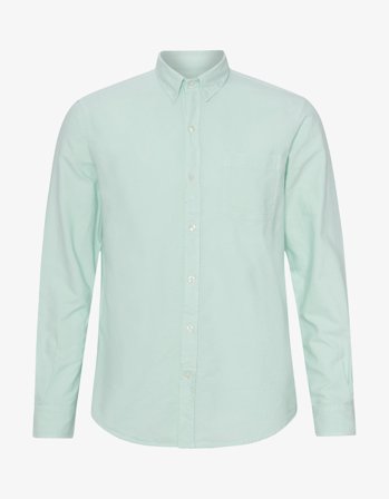 Organic Button Down Shirt - Light Aqua - XL