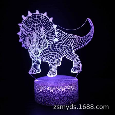 3D Dinosaur LED Night Light Olika mönster och 7 färger med fjärrkontroll Bästa presenten för barn Flickor Pojkar