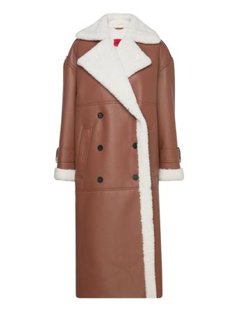 Mafalu-1 Outerwear Coats Winter Coats Brown HUGO