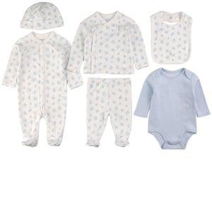 Kids - Ralph Lauren 7-piece Beryl Blue Multi Gift Set 0-3 Months - Clothing sets - 0-3 months - Blue