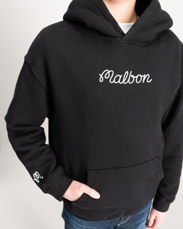 Malbon YOUTH CUB BUCKETS HOODIE Zwart Hoodies Jongens - Kids Brand Store