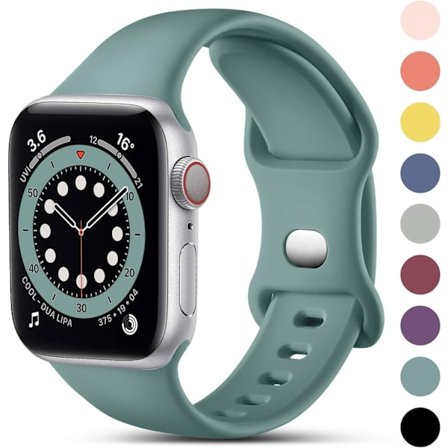 Kompatibel med Apple Watch Armband 38mm 40mm 41mm, Silikon Sportarmband Ersättningsarmband Kompatibelt med Apple Watch Serie 10-1 SE/iwatch