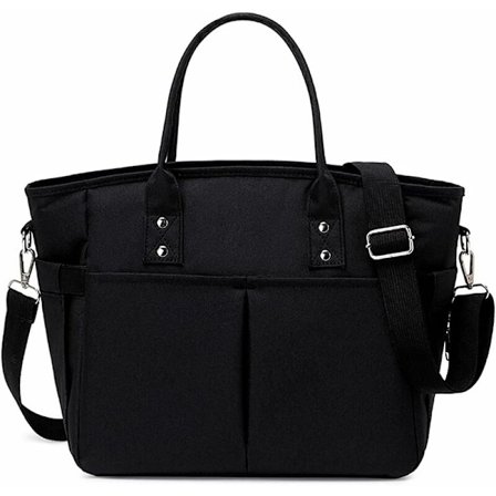 Lunchväska med axelrem, isolerad väska för arbete, skola, hopfällbar, vattentät, dragkedja, isolerad väska, kylväska, picknickväska för sport/picknick