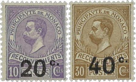 Monaco 1919 - Portomærker YT 11-12 - Postfrisk