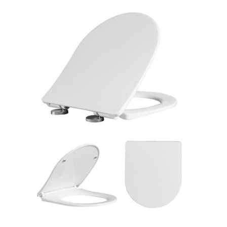 WC-kansi, paksuuntettu, yleiskäyttöinen U-muotoinen lyhyt halkeamaton hidastava äänetön WC-istuin vanha istuin WC-kansi