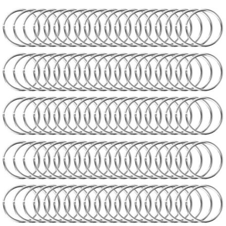 500 st runda mini ringar i metall, platta, delade, med dubbla öglor, små metallringar, kontaktdon, för smycken, halsband, armband, örhängen, hantverk