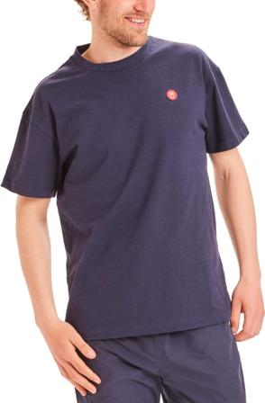 Knowledge Cotton Apparel Men's Reborn Aspen Back Printed Tee Men short-sleeved sweaters Blue XL