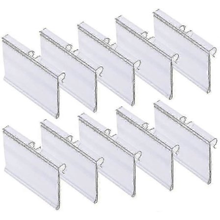 100 stk. Klar Plastikketikett Holder Prislapp Holder Plastikketikett 8cm X 4.2cm