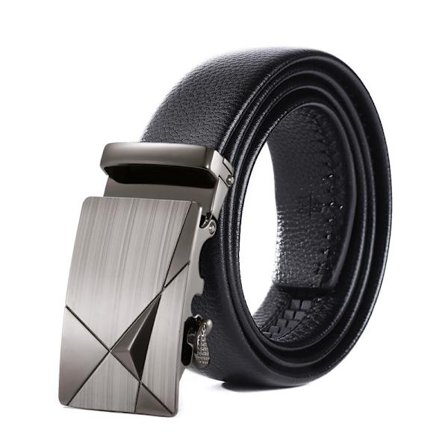 Sort polygon herre bælte spænde automatisk bælte til mænd 35mm w