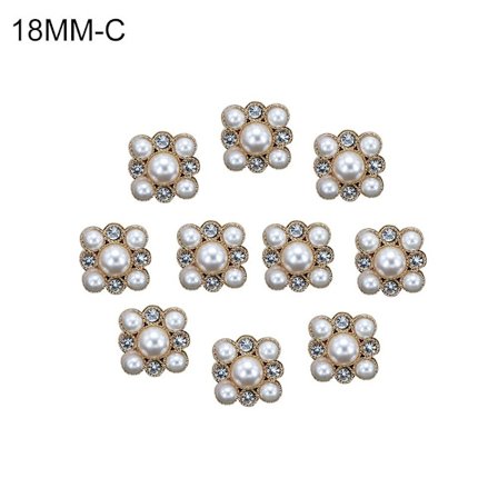 Broscher Pins Rhinestone Button 18MMC C