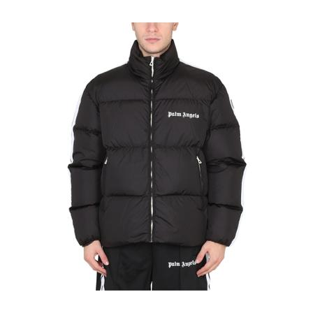 Palm Angels Coats Sort, Herre Dunjakker