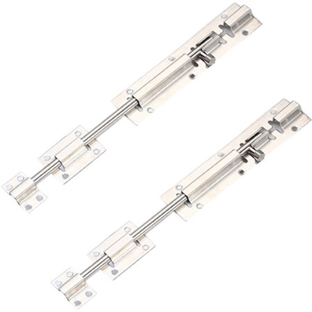 2-pack runda bultlås, skjutbultlås, förtjockat rostfritt stål skjutbult 【304】 12 tum