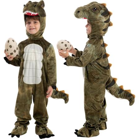 Barn Unisex Brun T-Rex Realistisk Kostym brown 18-24 months