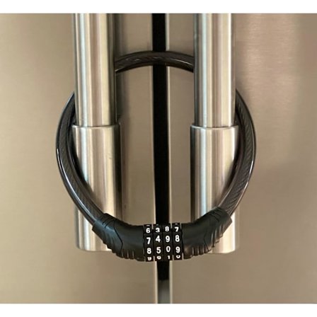 Jääkaapin lukko lapsille, taaperoille ja aikuisille - Lapsiturvallinen jääkaapin lukko 4-numeroisella yhdistelmäkoodilla - Tukeva monitoiminen