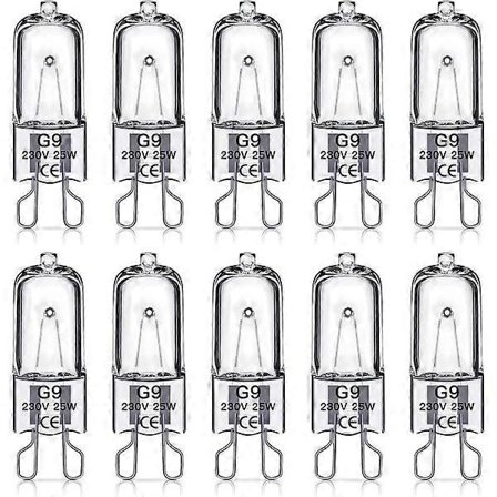 G9 halogeenilamput 60W, 230V, 10 kpl 60W 25W