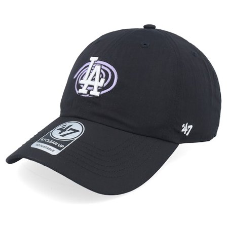 47 Brand - MLB Schwarz unconstructed Cap - Los Angeles Dodgers MLB 47 Clean Up Black Dad Cap / Unconstructed @ Hatstore