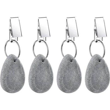 Duk kroker - Duk klips - 4 stk - Grå