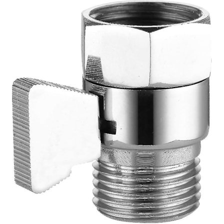 Brus Shower Flow Control Ventil 1/2" Messing Stopventil Til Bruseslange