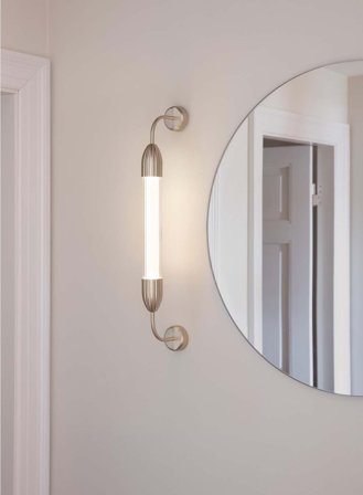 Lemon Squeeze Singel Short vegglampe - messing/glass