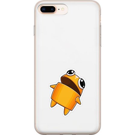 Yhteensopiva Puhelinkuori Apple Apple iPhone 7 Plus Oranssi piirretty hahmo, jolla on suuret silmät ja dynaaminen asento leikkisässä tyylissä